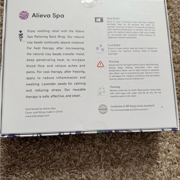 NIB- ALIEVA SPA RELIEVING BACK WRAP . - Picture 2 of 4